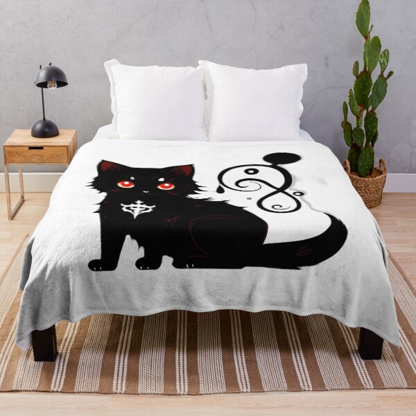 Item preview, Black Cat with Red Eyes and Swirl designed and sold by For-Cat Studio.