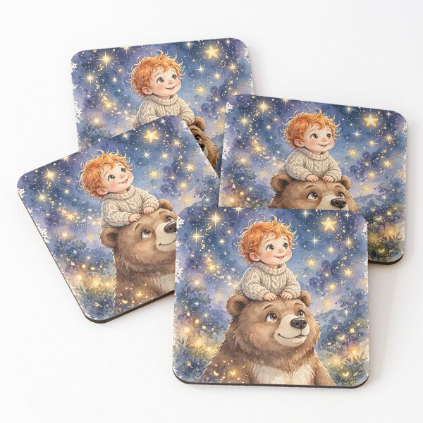 Item preview, Little Dreamer and Big Bear.Starry Night Friends.. designed and sold by Deepsleepstudio.