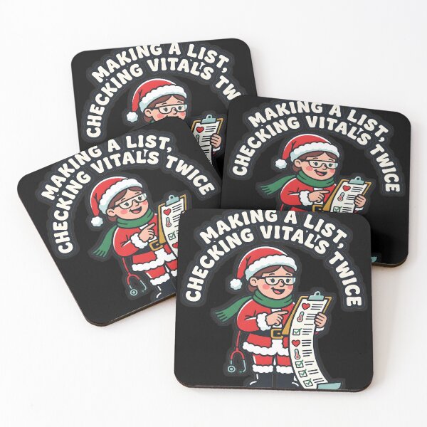 Item preview, ICU Nurse Christmas Making a List Checking Vitals Twice designed and sold by VitalDesigner.