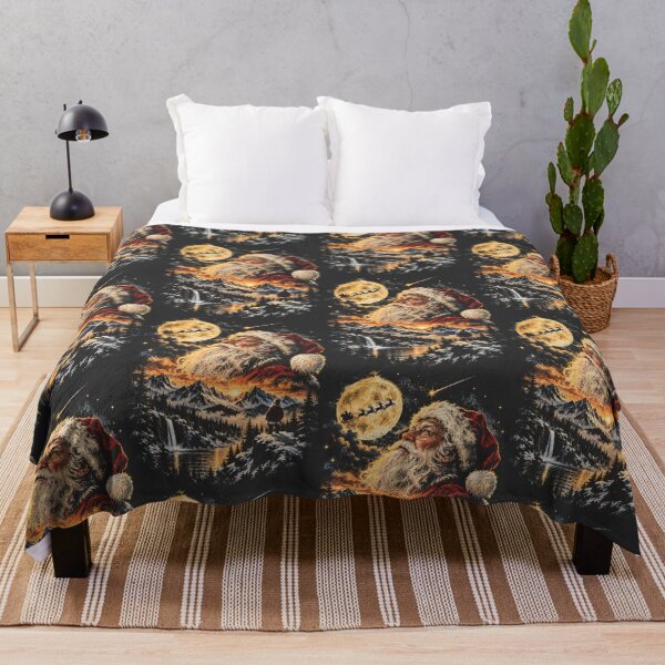 Item preview, Retro Santa Three Wolf Moon Parody designed and sold by kjanedesigns.