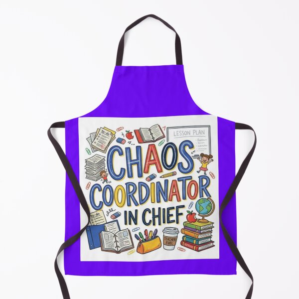 Item preview, Chaos Coordinator In Chief - Cute Teacher Life & Classroom Quote Sticker designed and sold by Nicolae-SCROCIOB-Shop.