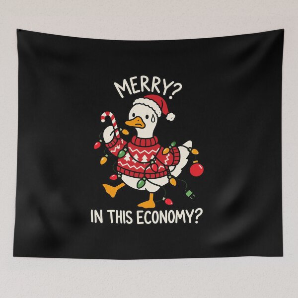 Item preview, Merry in This Economy Funny Christmas Goose designed and sold by MiteKangerin.