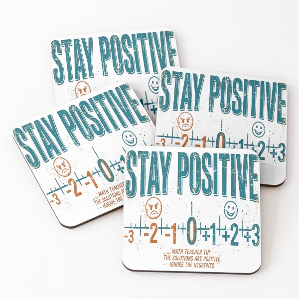 Item preview, Stay Positive — Funny Math Teacher Number Line Shirt designed and sold by theStaffRoomHQ.