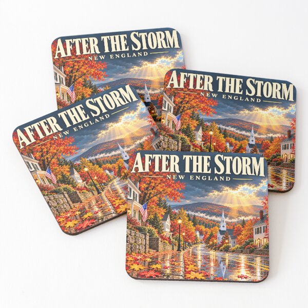 Item preview, After the Storm — New England Autumn Hill Town designed and sold by Past in Threads.