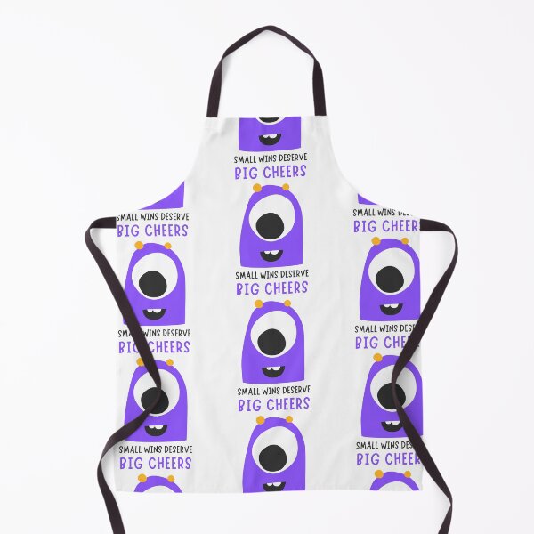 Item preview, Small Wins Deserve Big Cheers Cute Purple Monster designed and sold by Artsy-Ritzy.