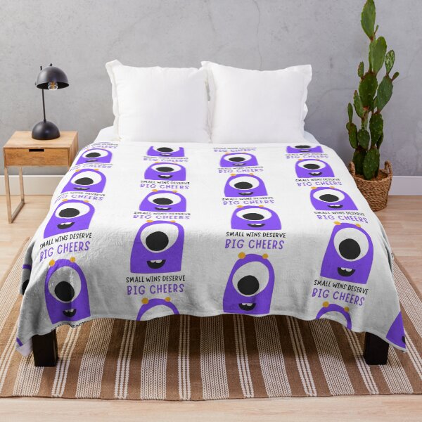 Item preview, Small Wins Deserve Big Cheers Cute Purple Monster designed and sold by Artsy-Ritzy.