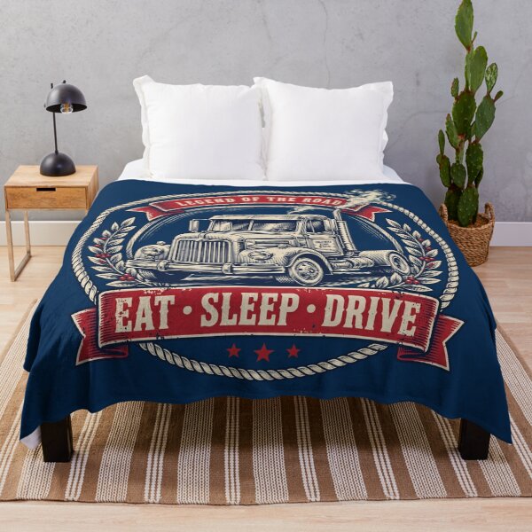 Item preview, Leyenda de la carretera Highway King 6400 Eat Sleep Drive Insignia vintage kierowca tira designed and sold by WarriorVision.