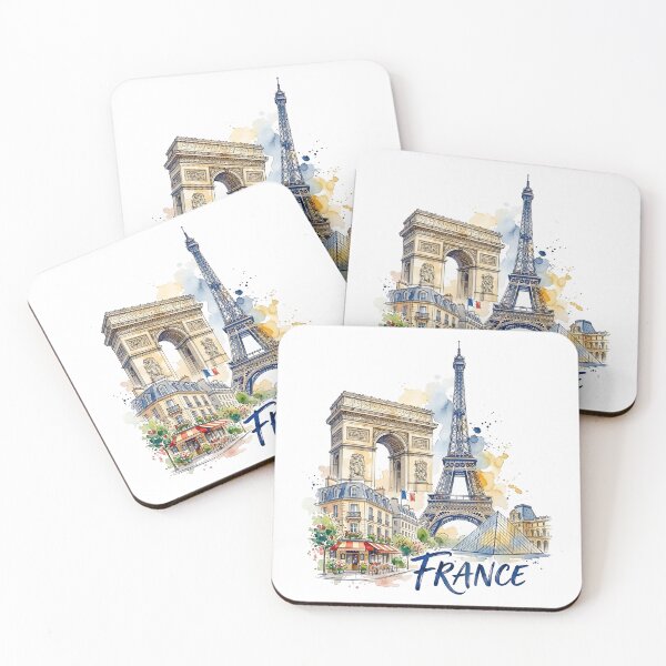Item preview, Paris Watercolor: Iconic French Landmarks designed and sold by EdwinkOne.