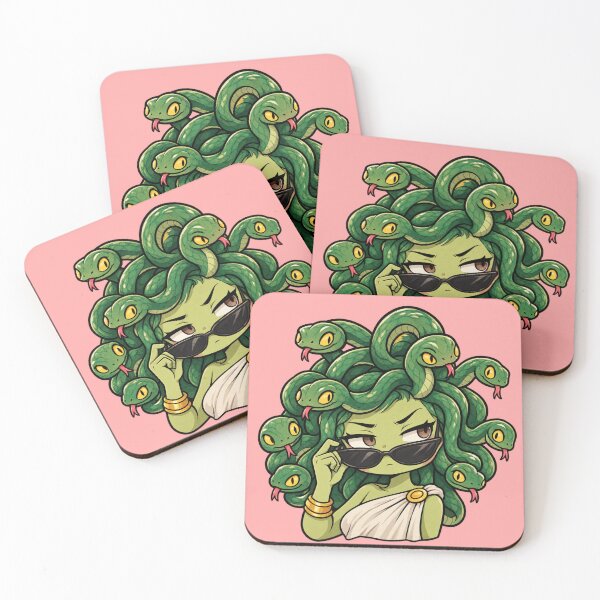 Item preview, Sassy Medusa wearing sunglasses – Funny Greek Mythology Cartoon Art designed and sold by MythoWorldddd.