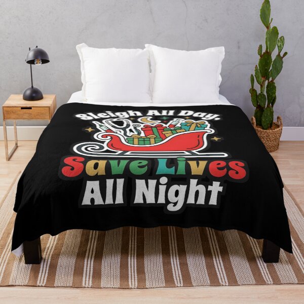 Item preview, Sleigh All Day Save Lives All Night ICU Nurse designed and sold by VitalDesigner.