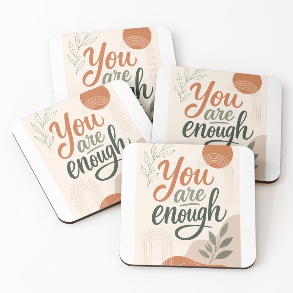 Item preview, You Are Enough Botanical Quote designed and sold by Faithbased1991.