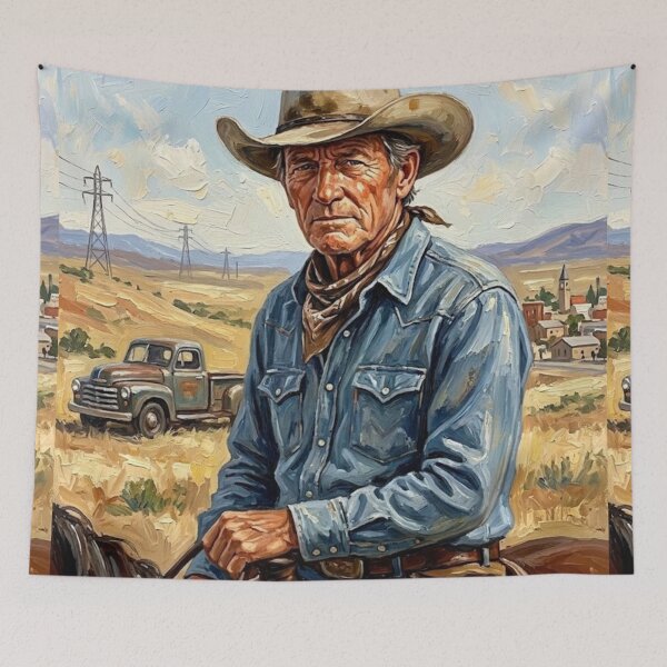 Item preview, The Last Cowboy Fine Art Tribute designed and sold by Art's Diner.