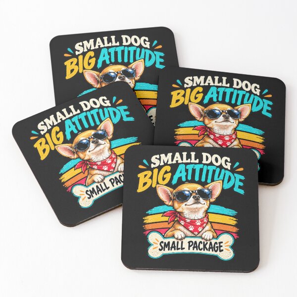 Item preview, Funny Chihuahua Small Dog Big Attitude Retro Dog Humor designed and sold by MagicSD Designs.