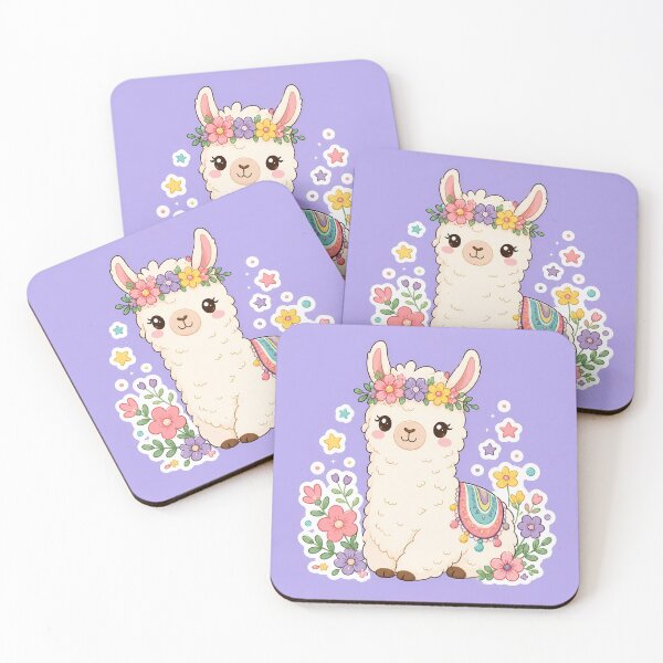 Item preview, Kawaii Llama with Flower Crown designed and sold by Faithbased1991.