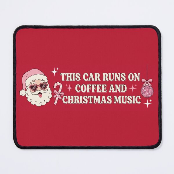 Item preview, This car runs on coffee and christmas music Funny Coffee And Christmas Music Car Bumper designed and sold by SULALA-cats.