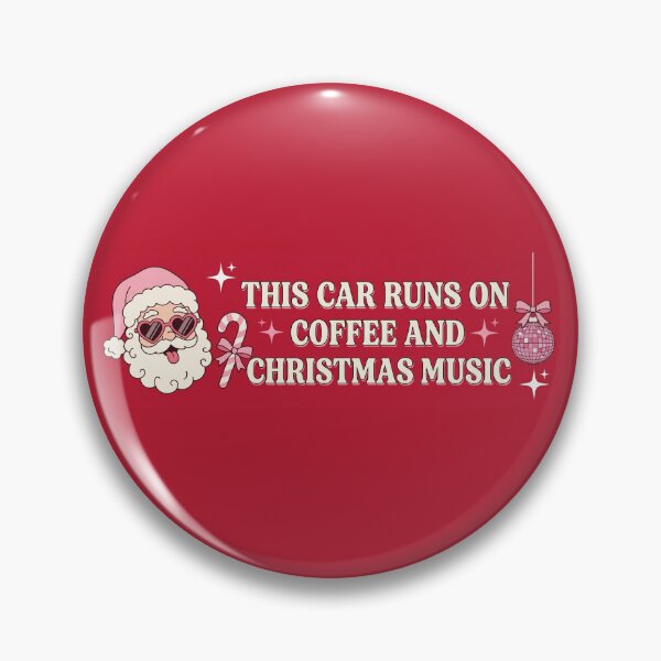 Item preview, This car runs on coffee and christmas music Funny Coffee And Christmas Music Car Bumper designed and sold by SULALA-cats.