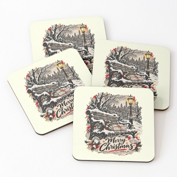 Item preview, Snowy bank stores Christmas cards in Central Park designed and sold by TaruHonu.
