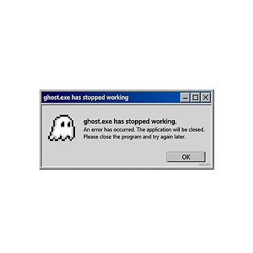 Artwork thumbnail, ghost.exe has stopped working - Retro Windows 98 Error RWD ZFZ by RwdStore1