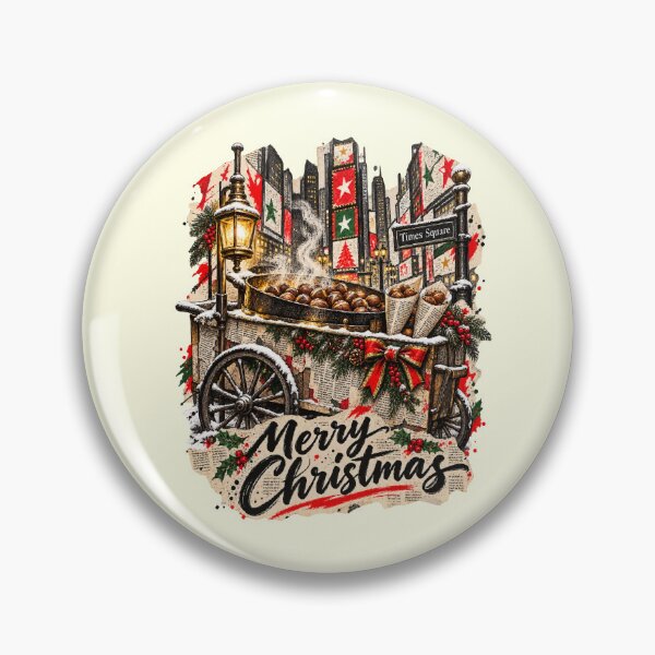 Item preview, Christmas chestnuts perfume Times Square amid festive lights designed and sold by TaruHonu.