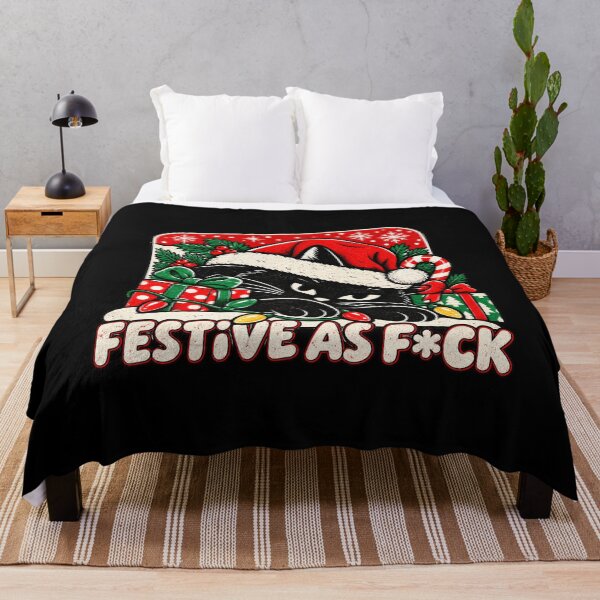 Item preview, Festive as Fuck Grumpy Christmas Cat designed and sold by MiteKangerin.