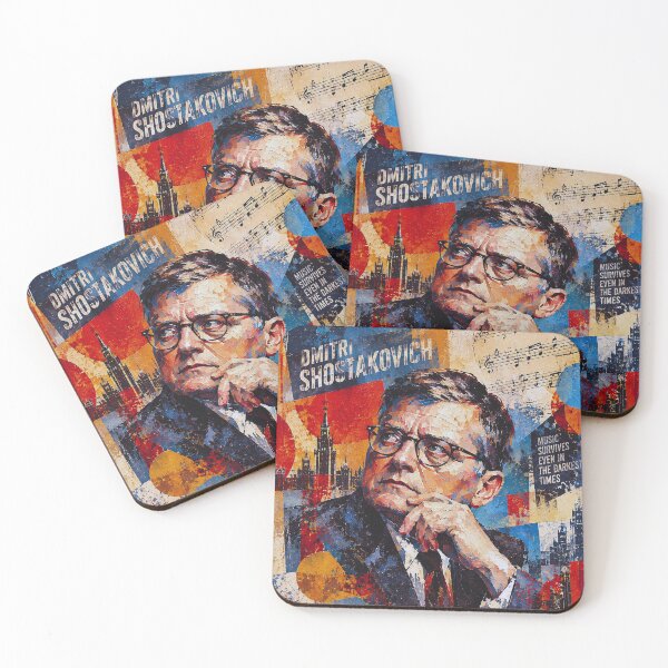 Item preview, Dmitri Shostakovich Artwork – Russian Musician Portrait Painting designed and sold by GalleryKauffeld.