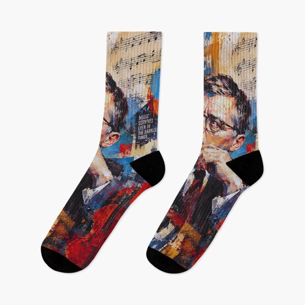 Item preview, Dmitri Shostakovich Artwork – Russian Musician Portrait Painting designed and sold by GalleryKauffeld.