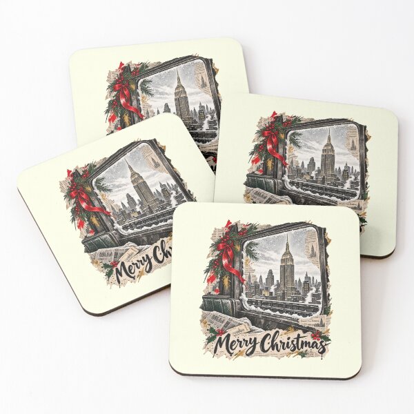 Item preview, Empire State Building accompanies Christmas journey through snowy windows designed and sold by TaruHonu.