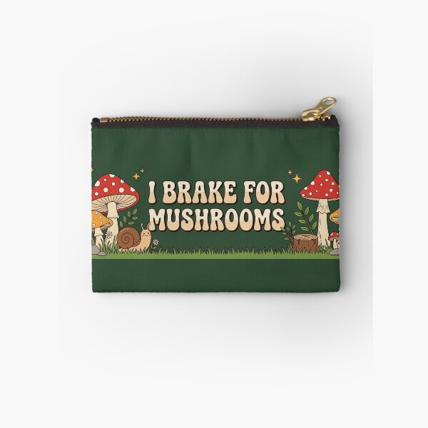 Item preview, I Brake for Mushrooms Funny Bumper, Foraging Car designed and sold by SULALA-cats.