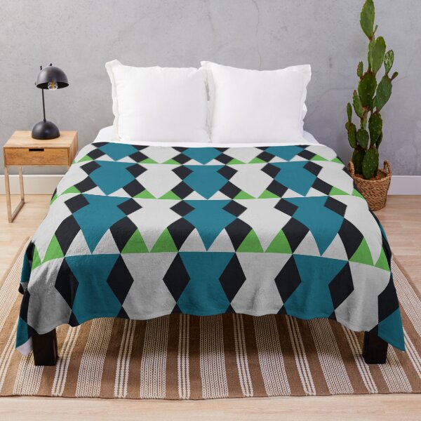 Item preview, Geometric Christmas Tree Green and Teal Pattern designed and sold by PatternXOXO.