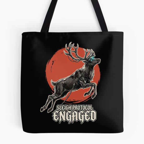 Item preview, Reindeer Sleigh Protocol Engaged Cyberpunk Mech Christmas Deer designed and sold by Osmose-Studio.