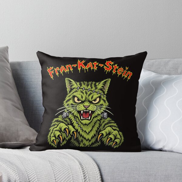 Item preview, Fran-Kat-Stein Cat Monster Halloween Horror Illustration designed and sold by JCvitruvius.