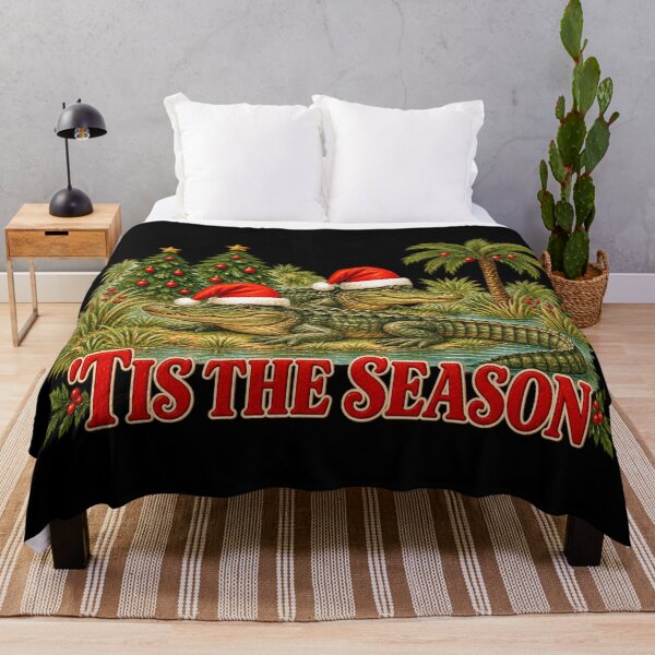 Item preview, Tis the Season Christmas Alligators in Swamp designed and sold by MurillaJeremy.