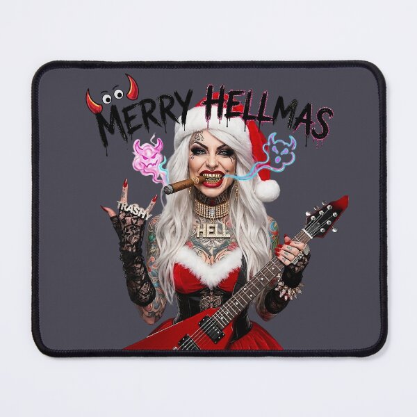 Item preview, Merry Hellmas Rock Guitar Santa Girl designed and sold by Voodoo Store Paranormal Collections.