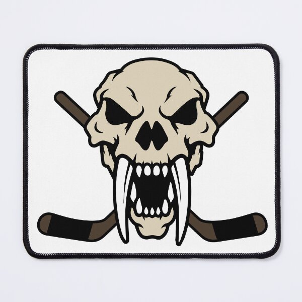 Item preview, Saber Tooth Tiger Hockey Skull designed and sold by ZamboniZingers.