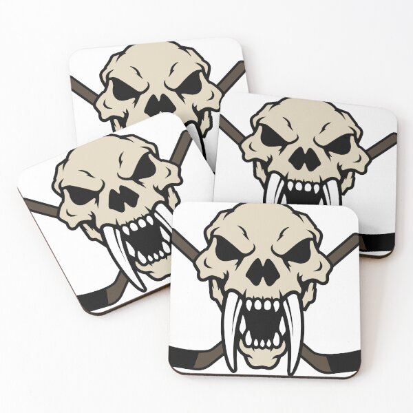 Item preview, Saber Tooth Tiger Hockey Skull designed and sold by ZamboniZingers.