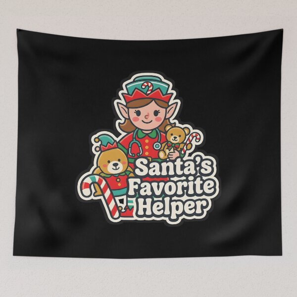 Item preview, Pediatric Nurse Christmas Santa's Favorite Helper designed and sold by VitalDesigner.