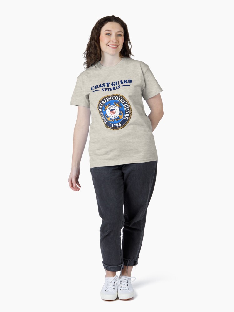 Thumbnail 4 of 7, Classic T-Shirt, Coast Guard Veteran Design by MbrancoDesigns designed and sold by Mbranco.