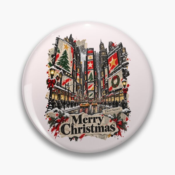 Item preview, Times Square celebrates Christmas amidst signs and snow designed and sold by TaruHonu.