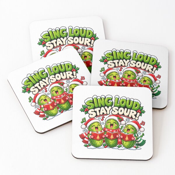 Item preview, Sing Loud Stay Sour - Funny Christmas Pickle Carolers designed and sold by WeirdlyMild.
