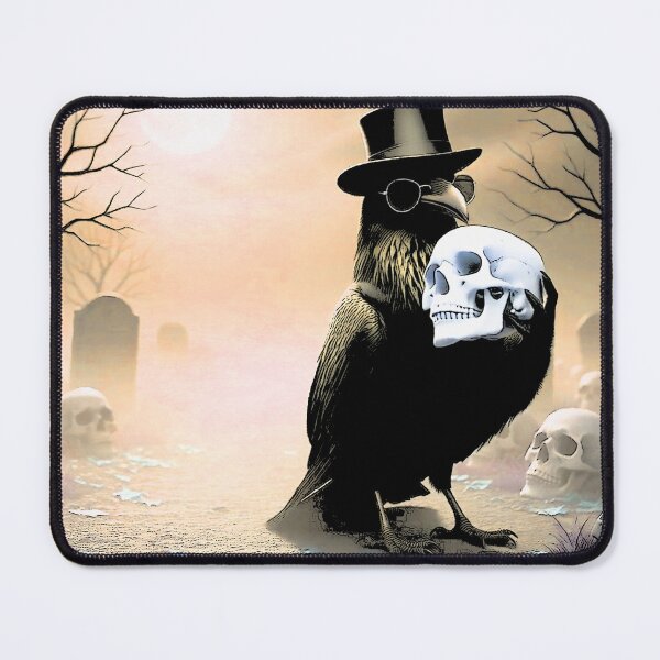 Item preview, Raven Halloween with Skulls designed and sold by NaturePrints.