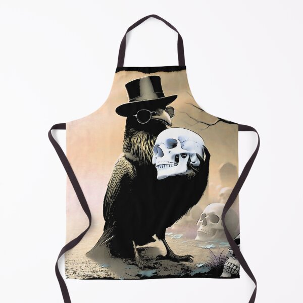 Item preview, Raven Halloween with Skulls designed and sold by NaturePrints.
