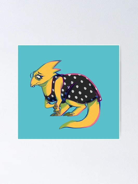 Thumbnail 1 of 3, Poster, Alphys designed and sold by Ravewolfie.