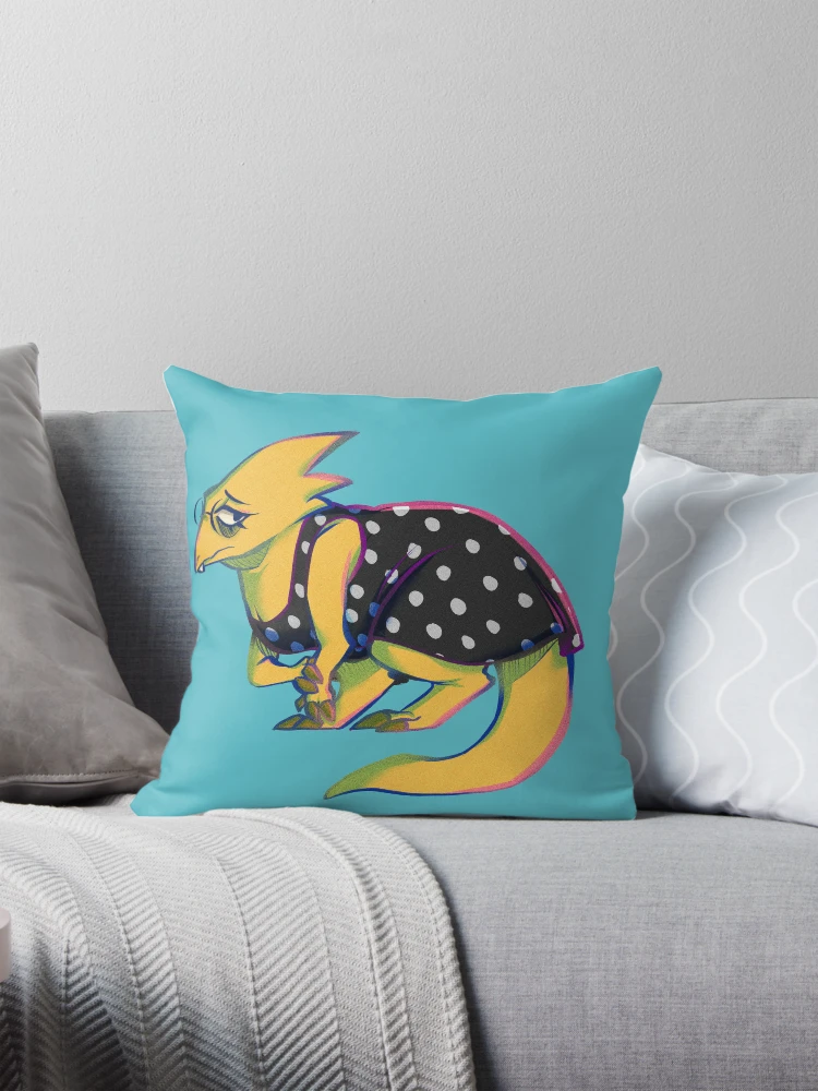 Thumbnail 1 of 4, Pillow, Alphys designed and sold by Ravewolfie.