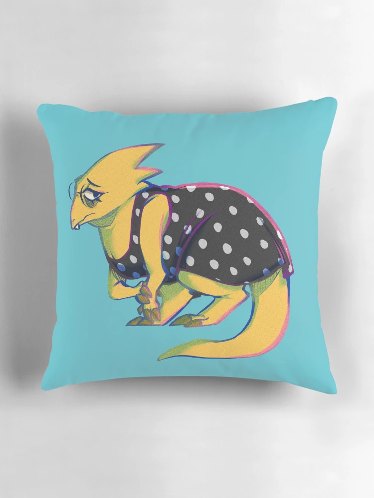 Thumbnail 3 of 4, Pillow, Alphys designed and sold by Ravewolfie.