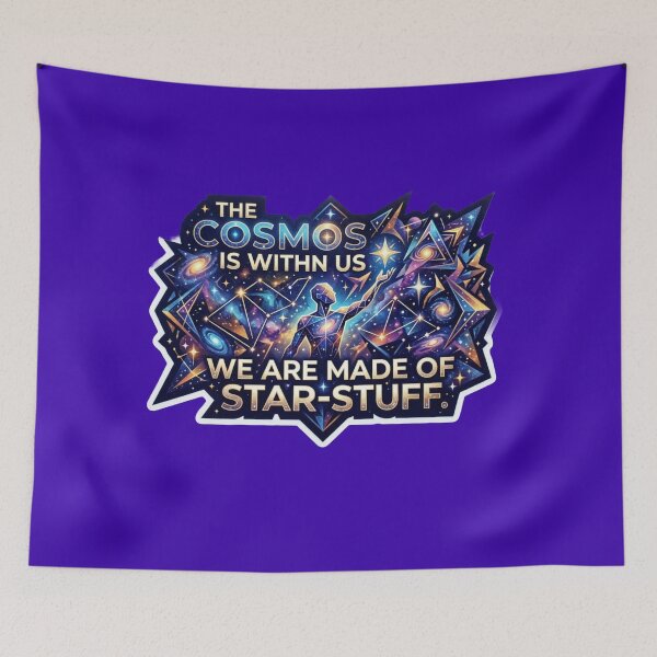 Item preview, The Cosmos Is Within Us - Made Of Star-Stuff Cosmic Quote Sticker designed and sold by Nicolae-SCROCIOB-Shop.