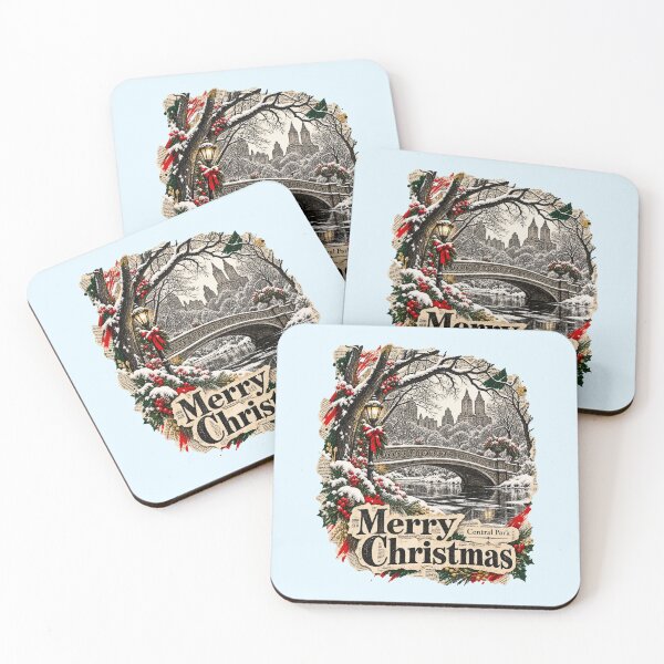 Item preview, Central Park draws Christmas over winter bridge designed and sold by TaruHonu.