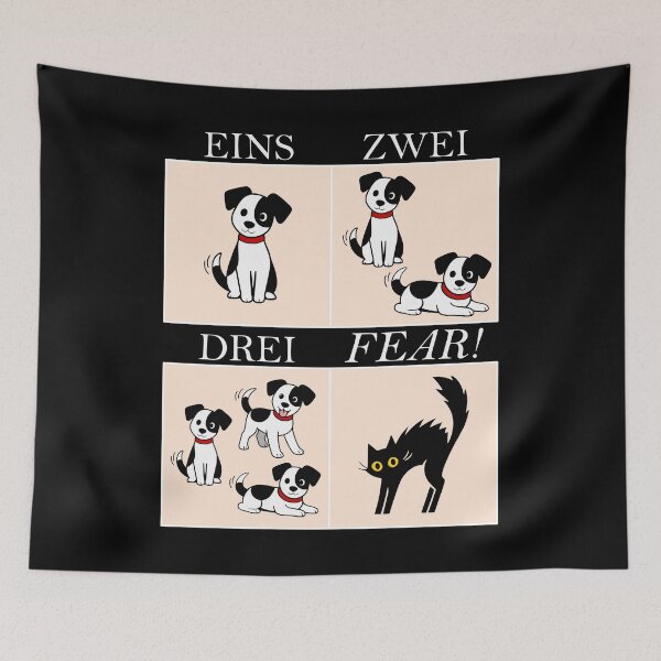 Item preview, Learning German Fear: Eins, Zwei, Drei - Cat FEAR (dark background) designed and sold by Groenendijk.