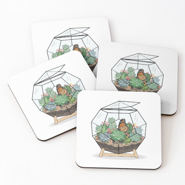 Item preview, Open Geometric Glass Terrarium With Butterfly designed and sold by Rahat3344.