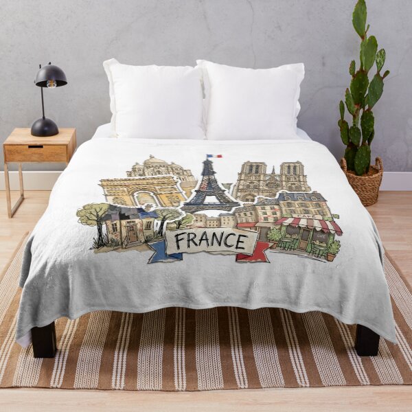 Item preview, Paris France Vintage Illustration of Famous Landmarks designed and sold by EdwinkOne.