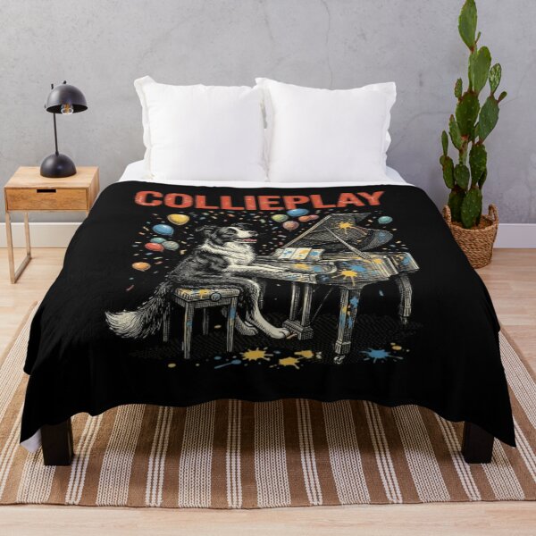 Item preview, Collieplay Singer Dog Funny Pop Rock Dog Singer Gift Dog Lover Retro Music Gift designed and sold by FurRealStudioCo.